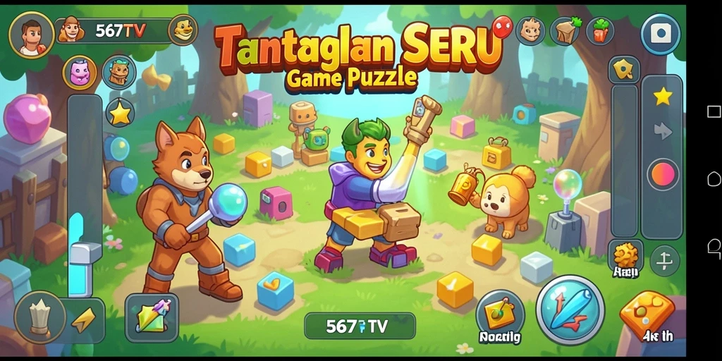 Tampilan utama gameplay 567TV dengan berbagai teka-teki menarik.