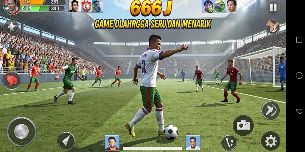 Screenshot gameplay 666J menunjukkan aksi seru dalam olahraga.