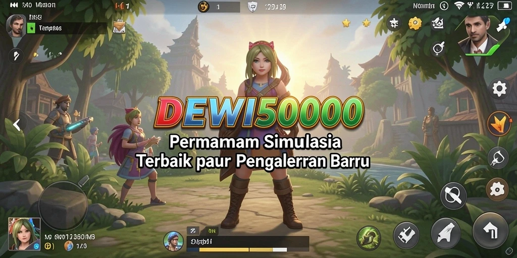Tangkapan layar utama DEWI5000 menunjukkan gameplay simulasi yang mendalam.