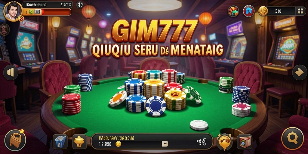 Tampilan seru dan menantang dari gameplay QiuQiu di GIM777.