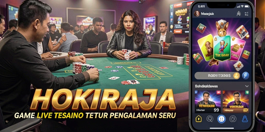 Tampilan menarik dari gameplay HOKIRAJA Live Casino.