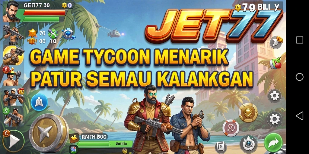 Gameplay seru JET77 yang melibatkan strategi Tycoon.