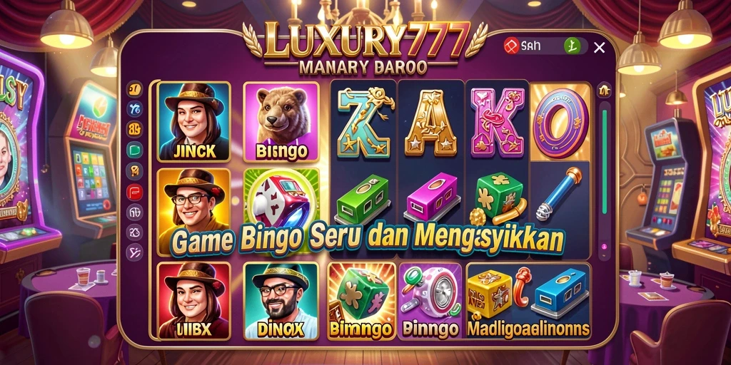 Tampilan gameplay Bingo yang menarik dan interaktif di LUXURY777.