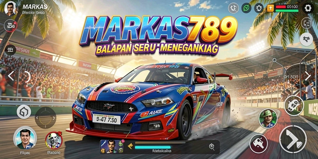 Gameplay seru dari MARKAS789 dengan balapan penuh aksi.