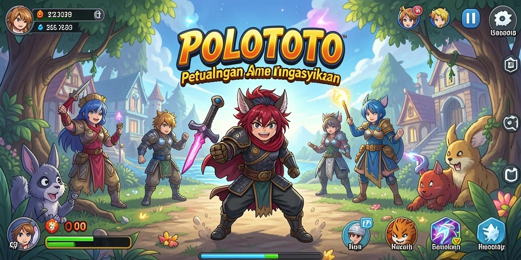 Gameplay menarik dari POLOTOTO dengan karakter Anime ikonik.