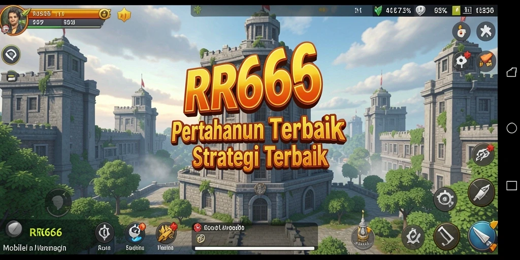 Screenshot gameplay Tower Defense yang menampilkan menara dan musuh.