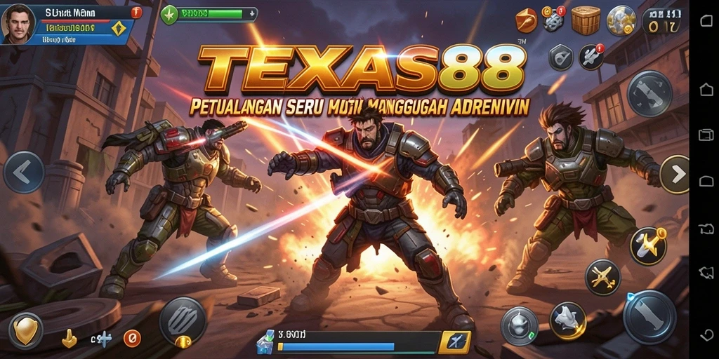 Tampilan gameplay seru dalam TEXAS88 yang penuh aksi.